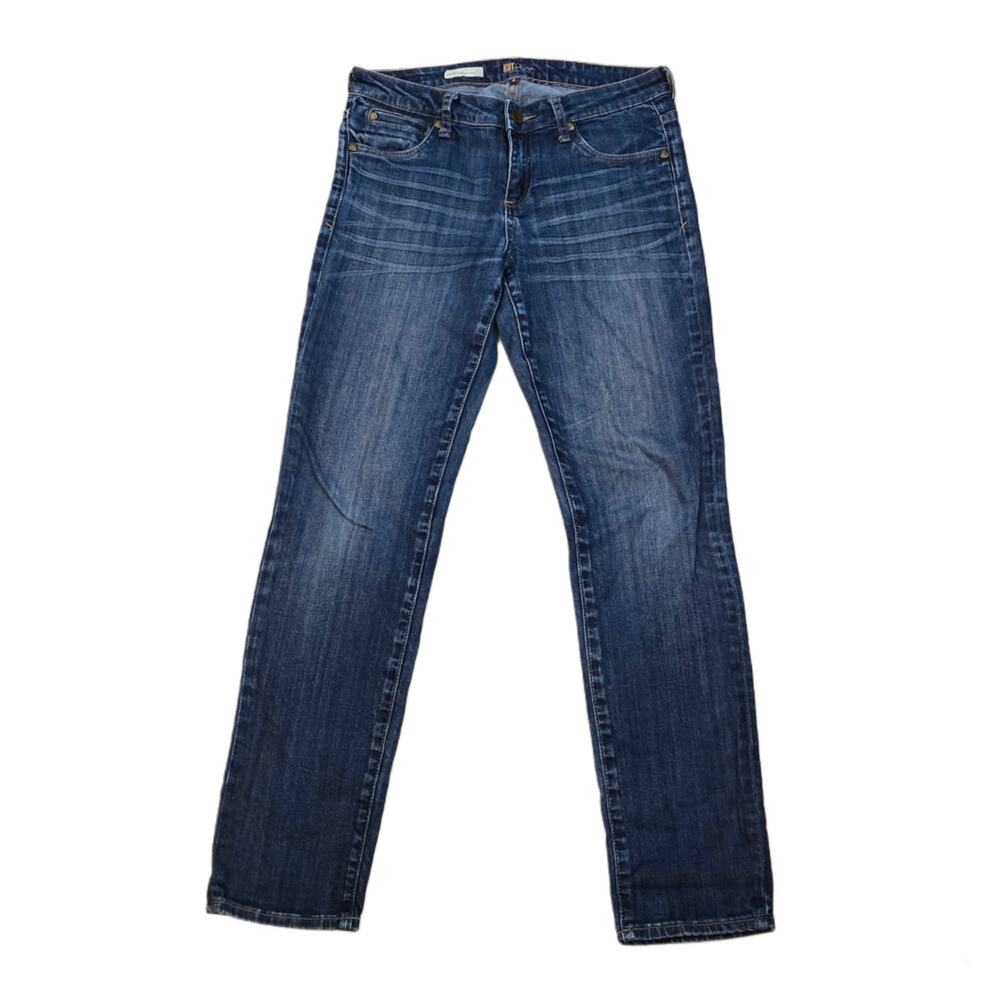 Size 4 KFTK Catherine Boyfriend Jeans Dark Wash Stretch Denim Kut from the Kloth